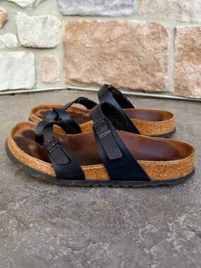 Birkenstock Women's Flip-Flop Mayari Sandals - Black Leather